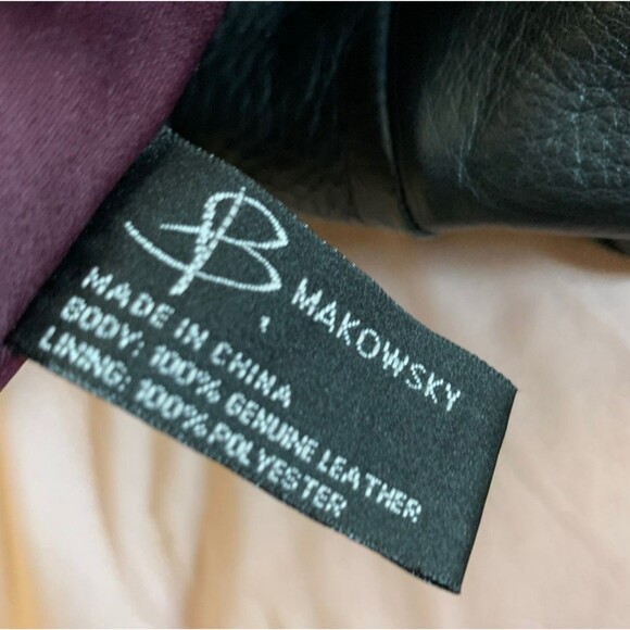 B. MAKOWSKY Black Butter Soft LEATHER Hobo TurnLock Lg Shoulder Bag Purse VguC - Picture 16 of 16